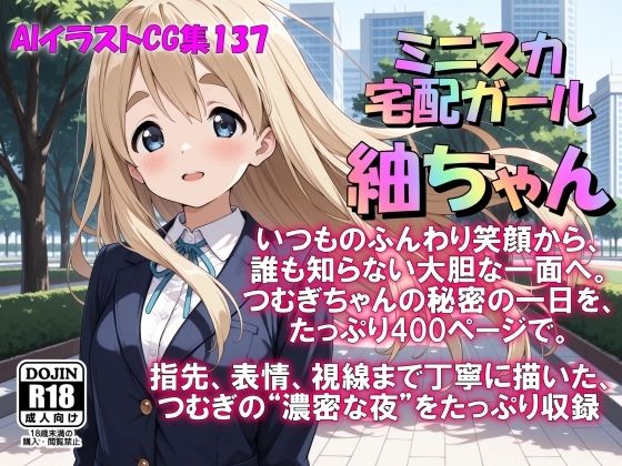 AIイラストCG集137 ミニスカ宅配ガール 紬ちゃん｜ドンガラAI美少女イラスト支部