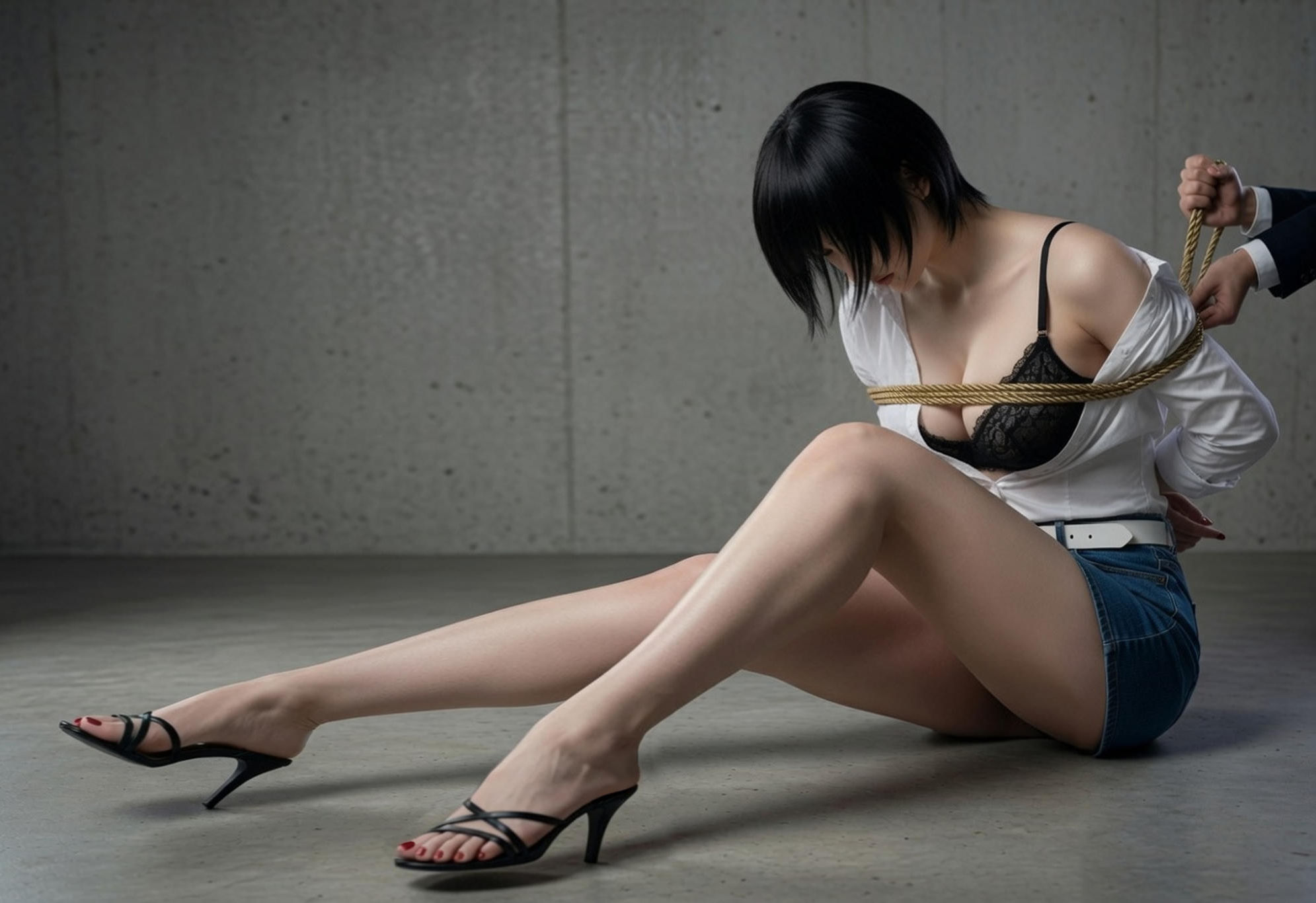 縛られた長身美脚美女(動画ver1)|Crysis サンプル画像 4
