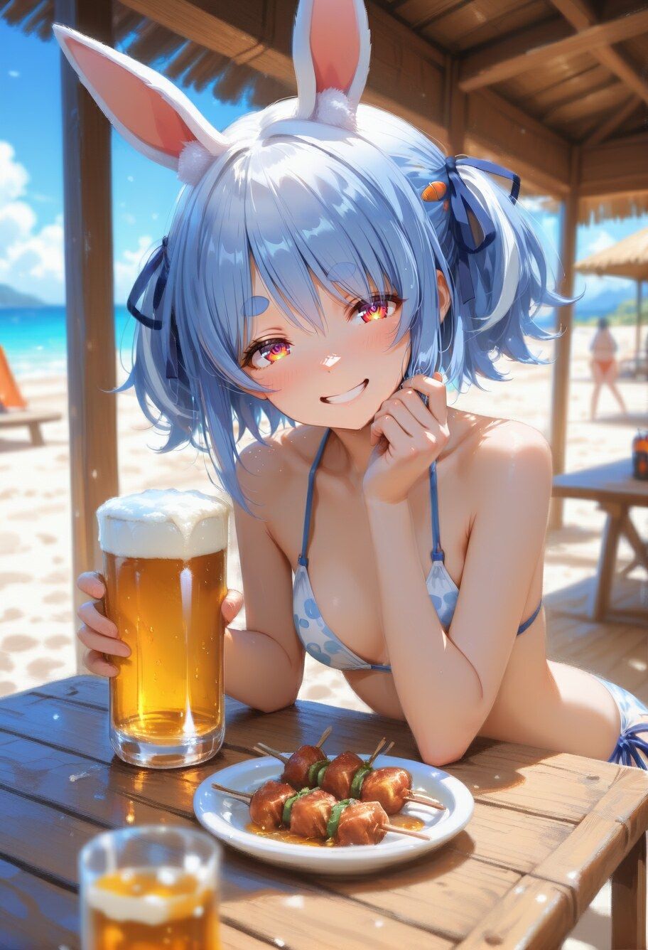 Vtuberと海デート 〜兎田ぺ〇ら〜｜中尾レオ サンプル画像 4