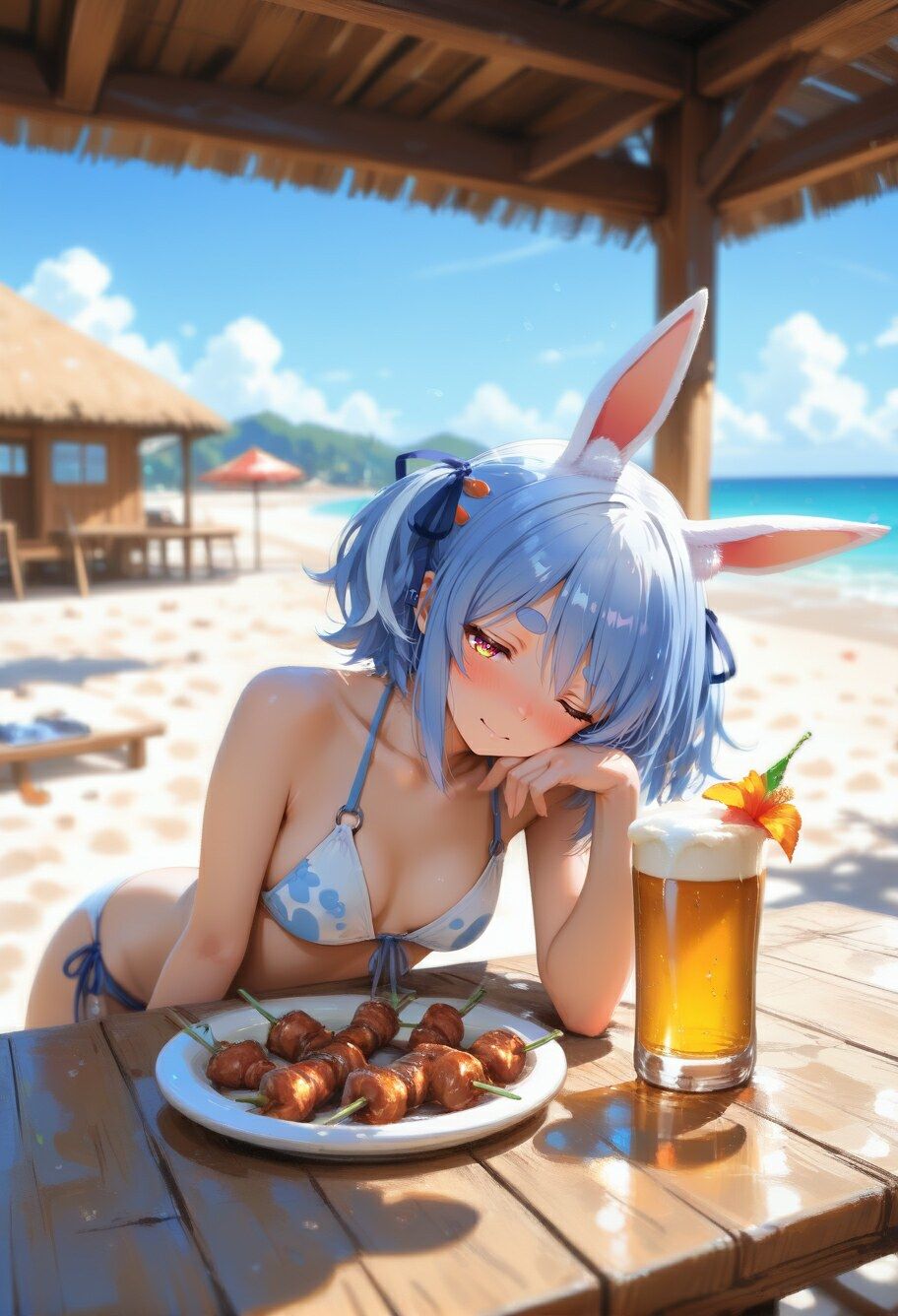 Vtuberと海デート 〜兎田ぺ〇ら〜｜中尾レオ サンプル画像 5