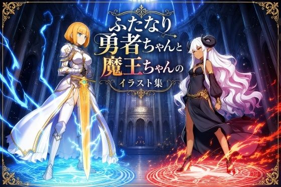 ふたなり勇者ちゃんと魔王ちゃんのイラスト集｜煮込みメロン屋さん