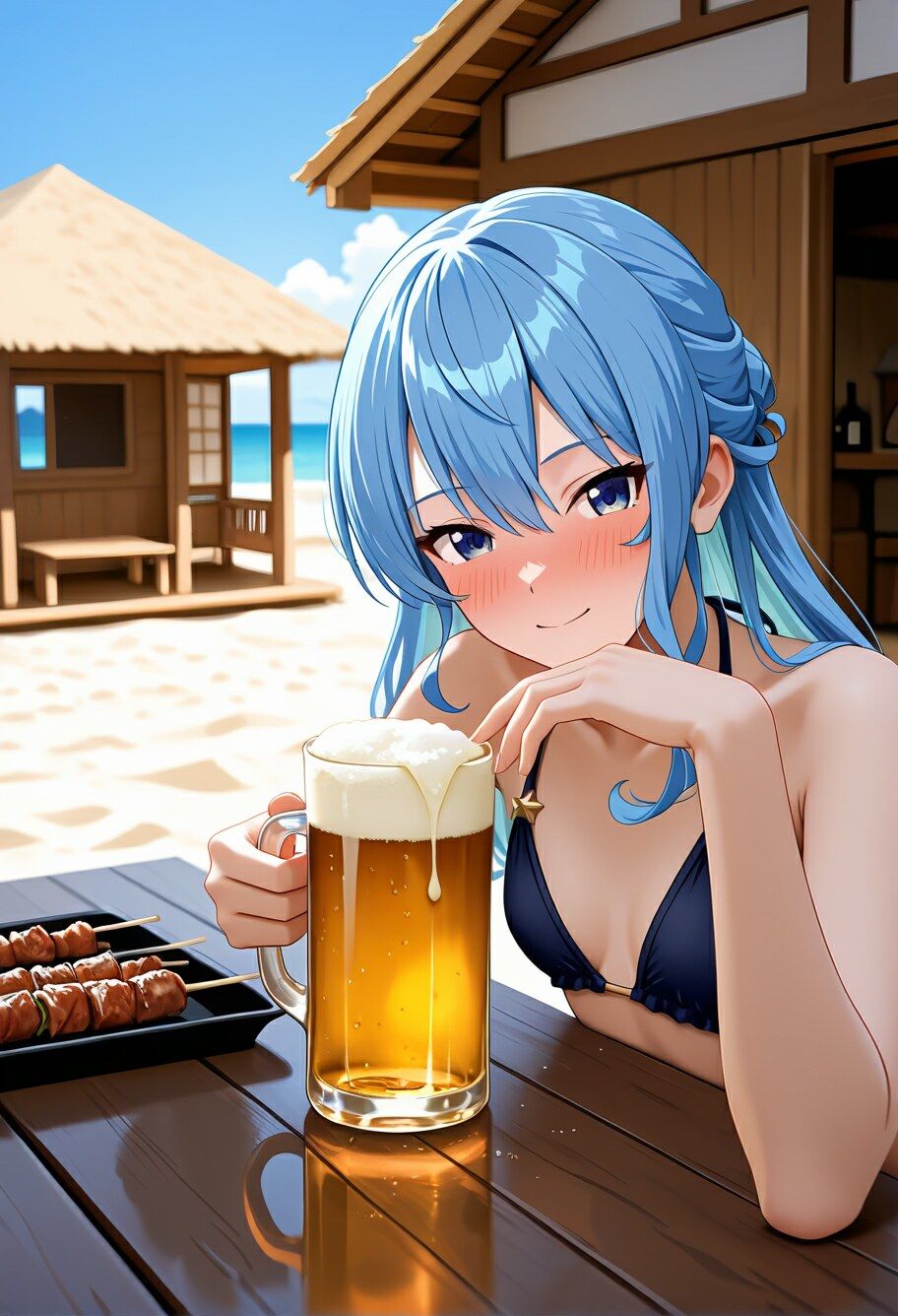 Vtuberと海デート 〜星街す〇せい〜｜中尾レオ サンプル画像 5