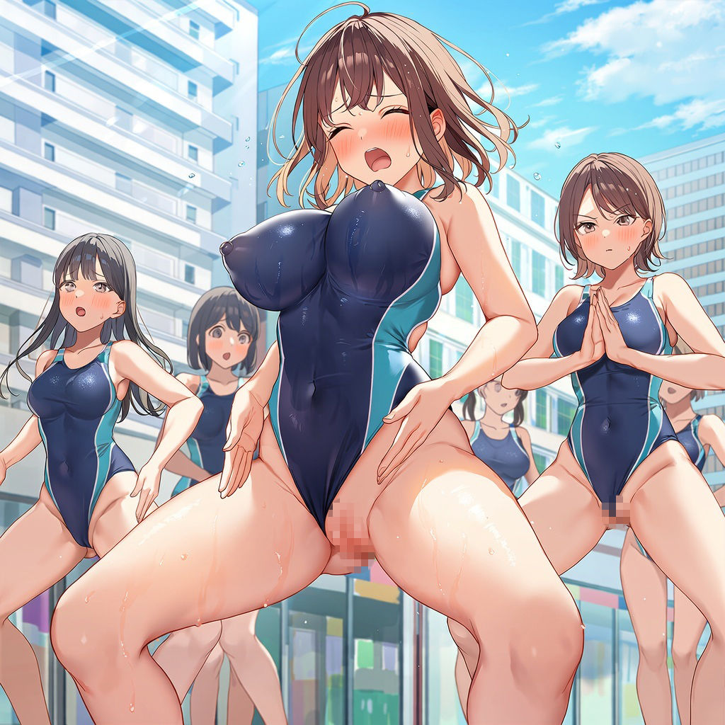 ハイグレCG集1｜無様レディAI サンプル画像 2