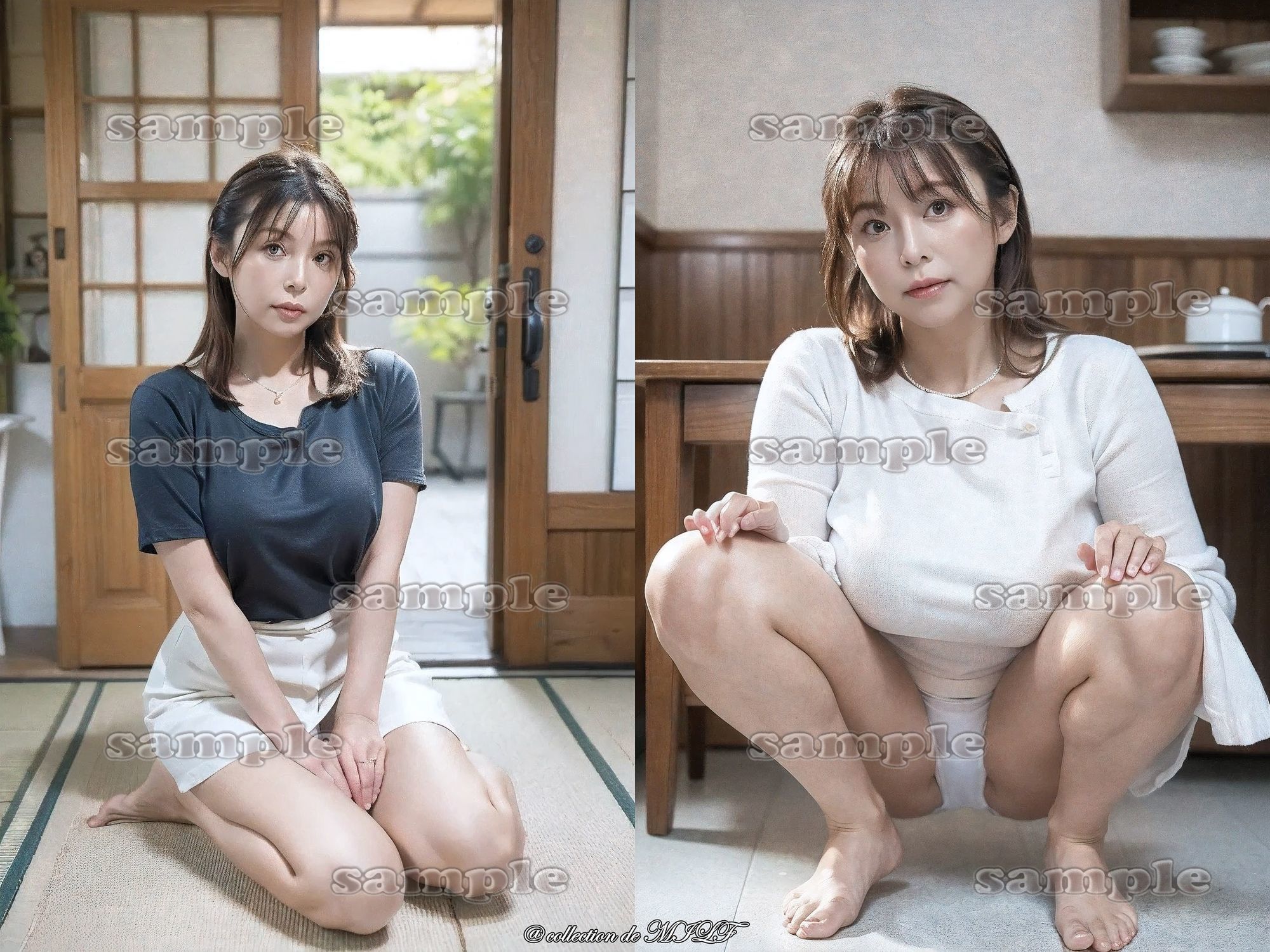 【AIグラビア】熟女しゃがみ姿｜熟女コレクション サンプル画像 10