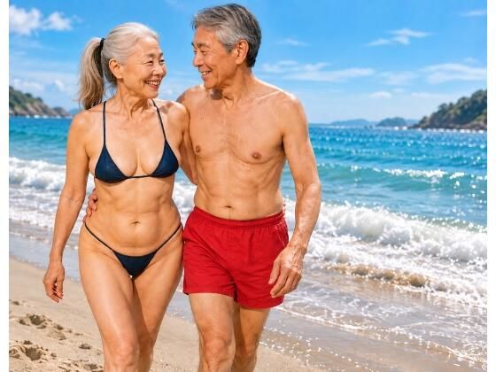妙子（タエコ）と弘（ヒロム）20   海とプールのマイクロビキニ 95枚｜hiromu
