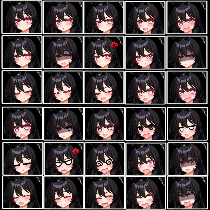 立ち絵素材 黒髪の女の子（ボテ腹）｜水の木 サンプル画像 3