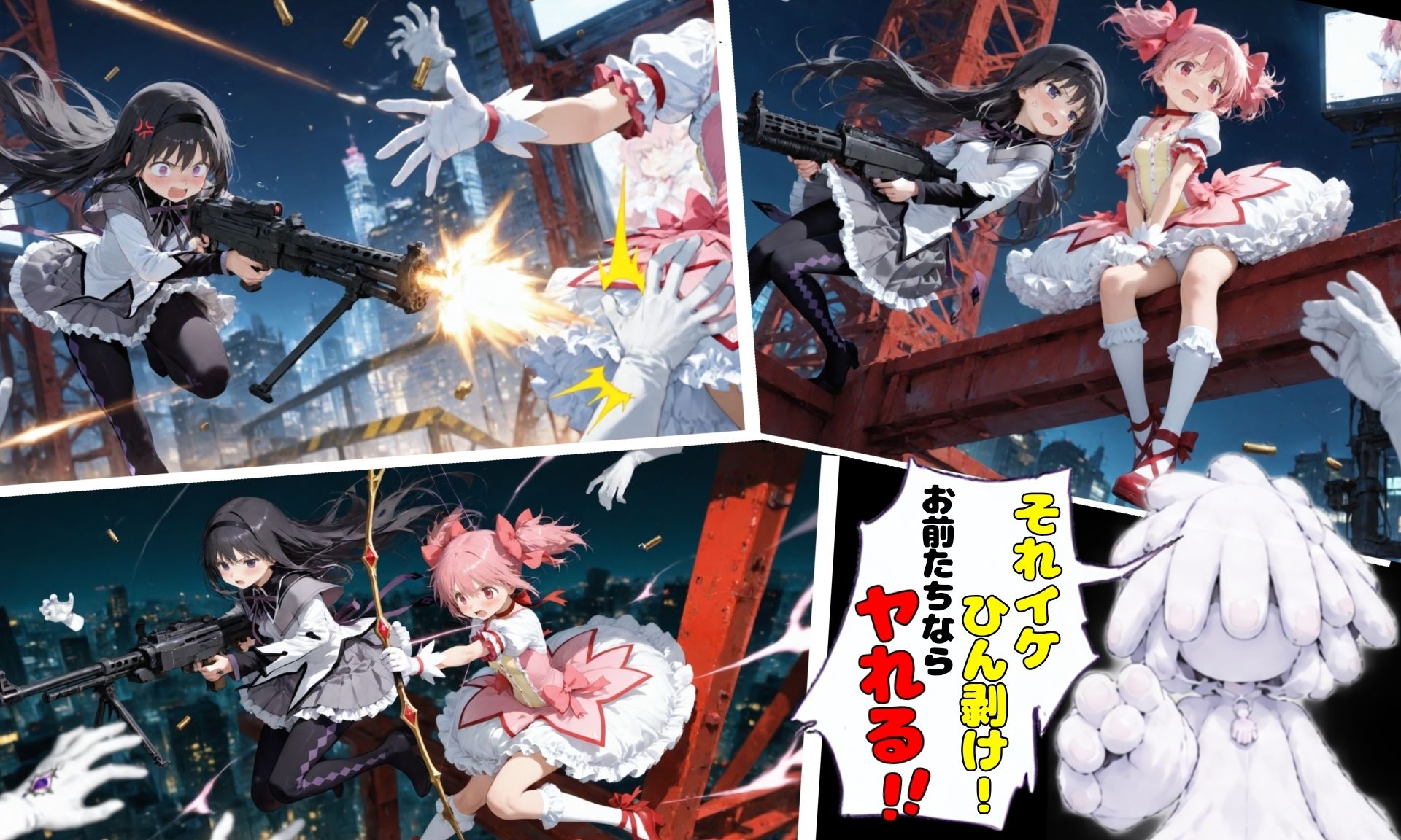 悪い手VSまどか＆ほむら｜紙芝AI堂 サンプル画像 3