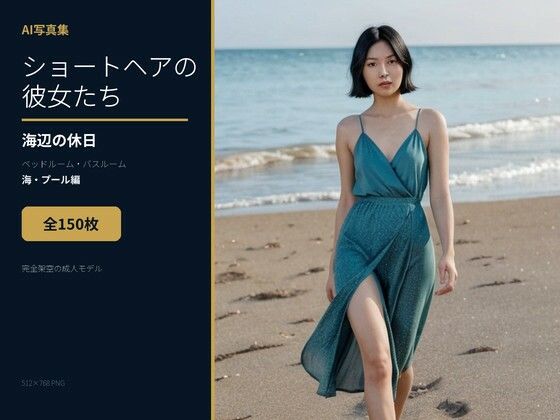 AI写真集 ショートヘアの彼女たちと過ごす海辺の休日 ベッドルーム・バスルーム・海・プール編｜BEANS