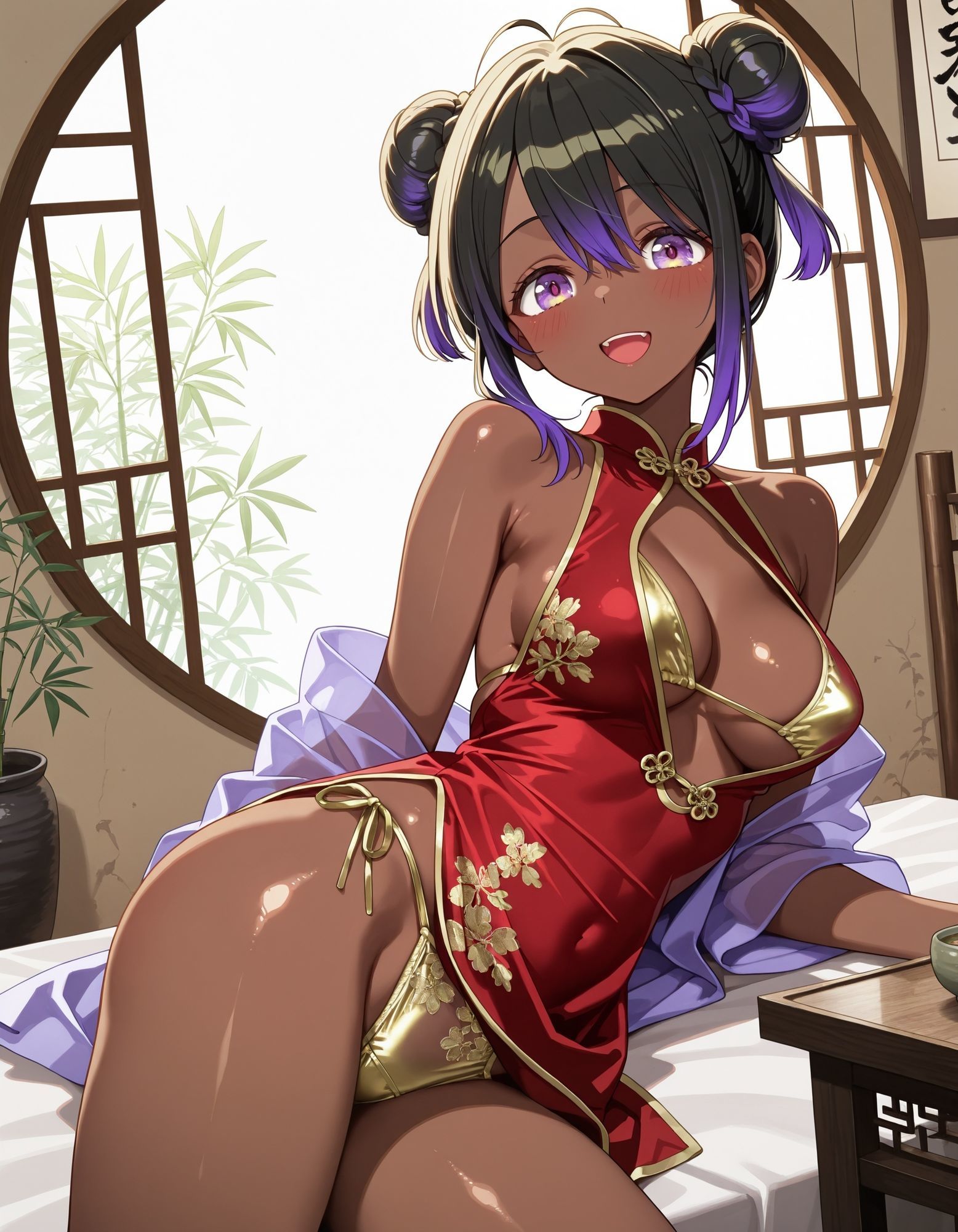 チャイナドレスでパンチラ6|D.P.H. サンプル画像 5