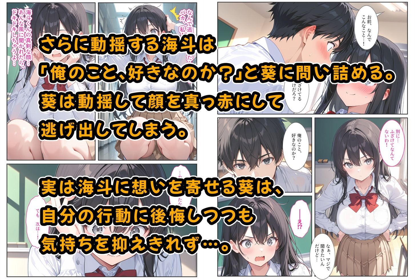 隣の席の清楚な爆乳同級生がカラダで煽って中出し懇願してくる話 サンプル画像 4