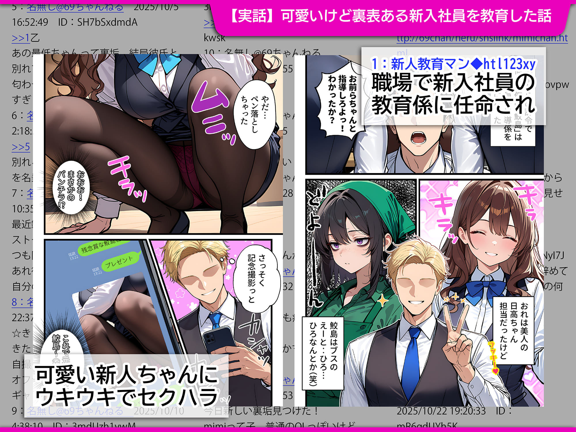 地味でブスだと思ってた新人清掃員の裏垢特定 粘着SEXで彼氏と別れさせた物語 裏ルート｜69ちゃんねる