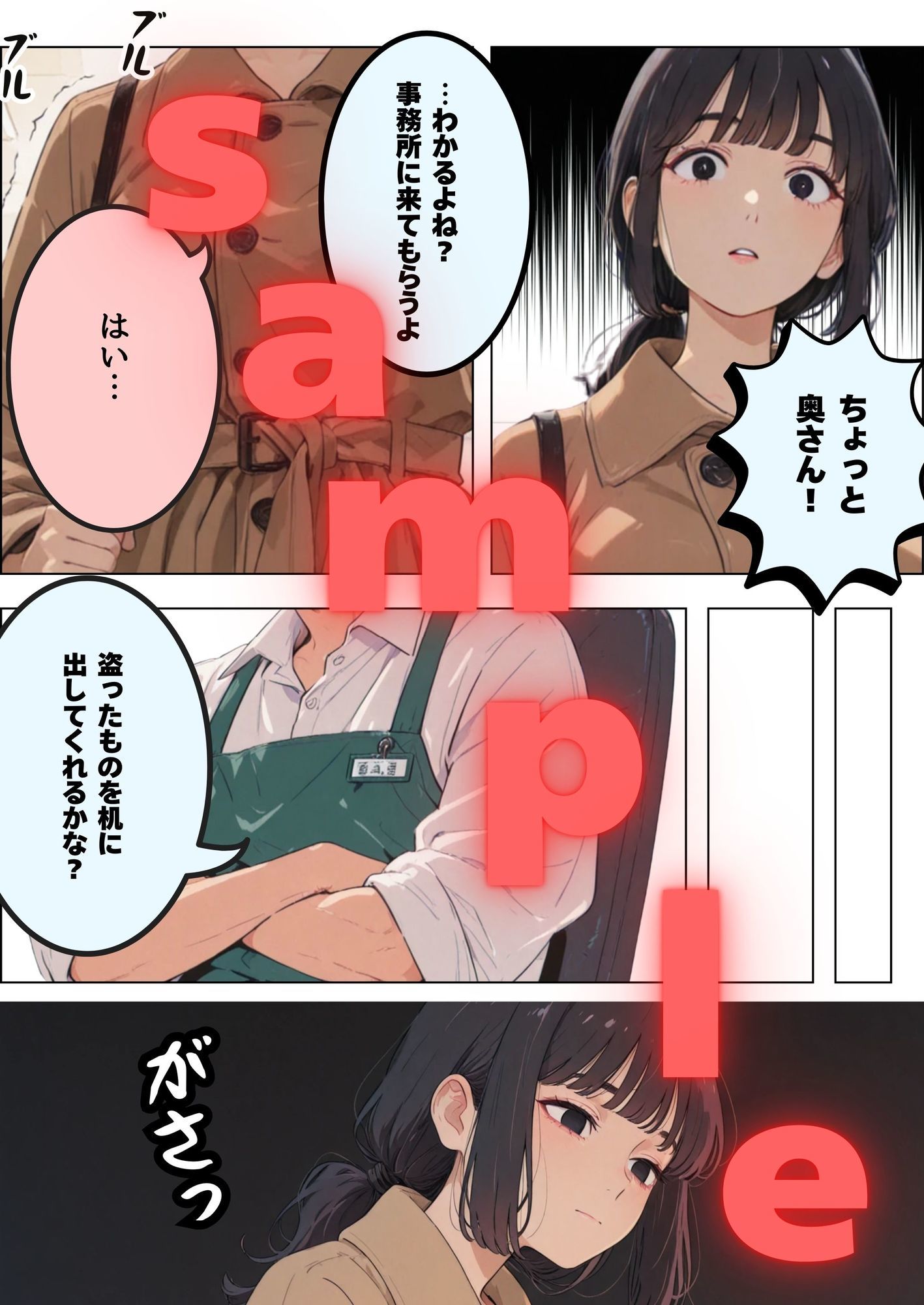 万引きしてしまった人妻 サンプル画像 2