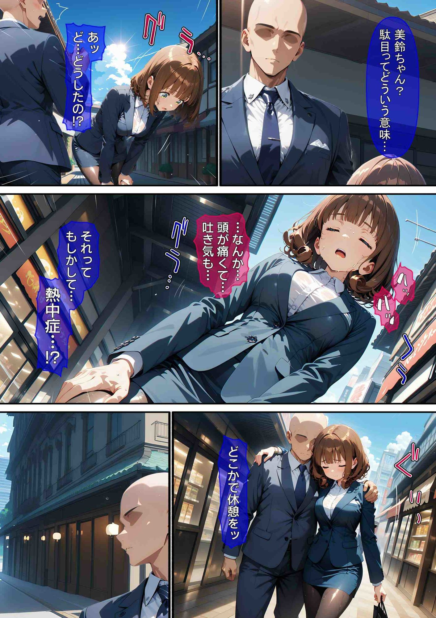 熱中症で倒れた後輩ちゃんをレ〇プする話 サンプル画像 5