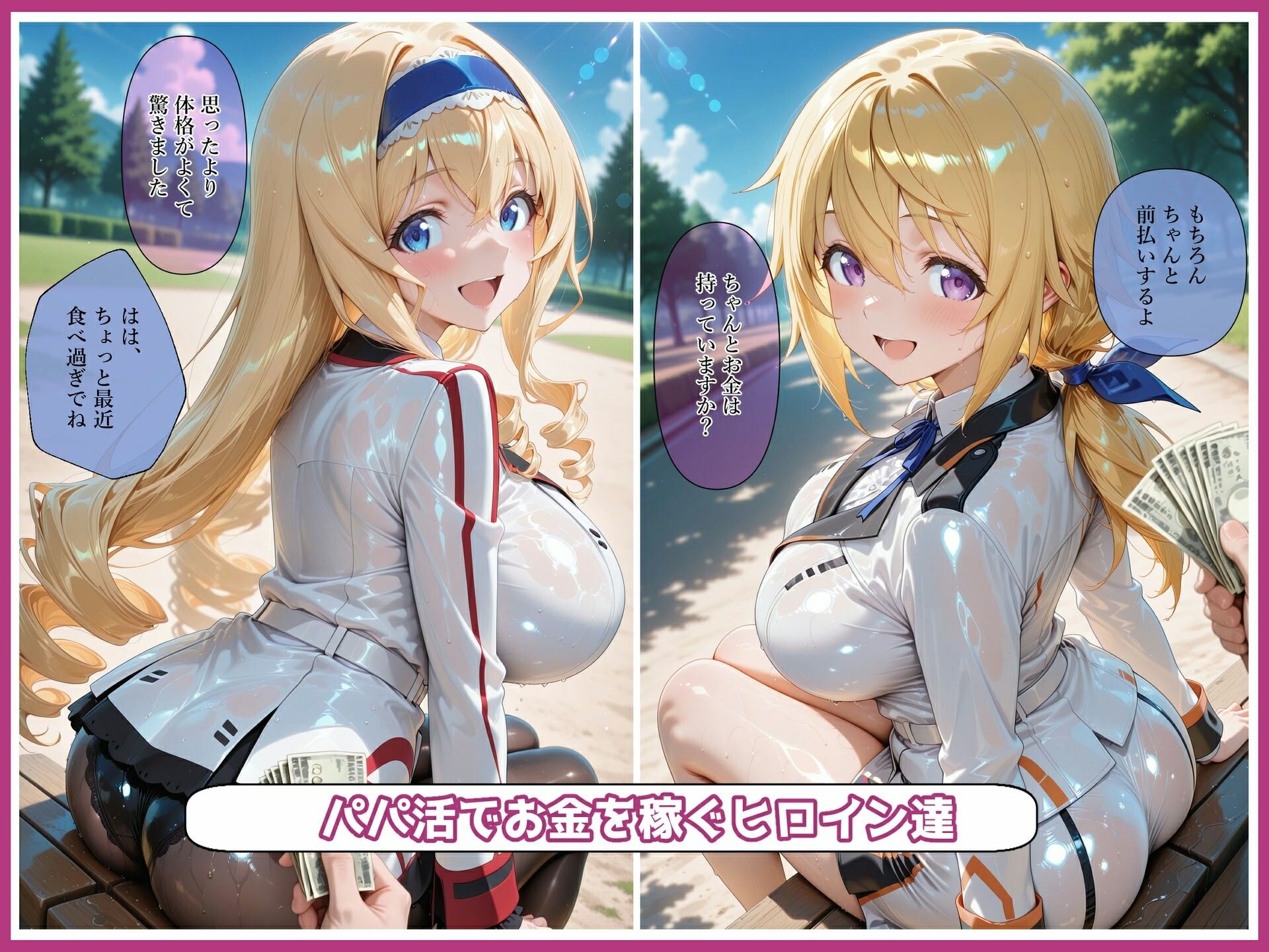 パパ活ヒロインと膣内射精えっちする話 I・〇編 シャルロッ〇・デュノア&セシリ〇・オルコット サンプル画像 3