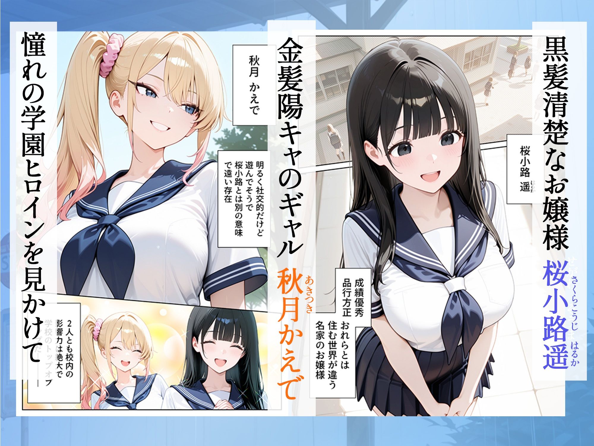 雨宿りのバス停で学園美女と濡れ透けSEXした話 サンプル画像 3