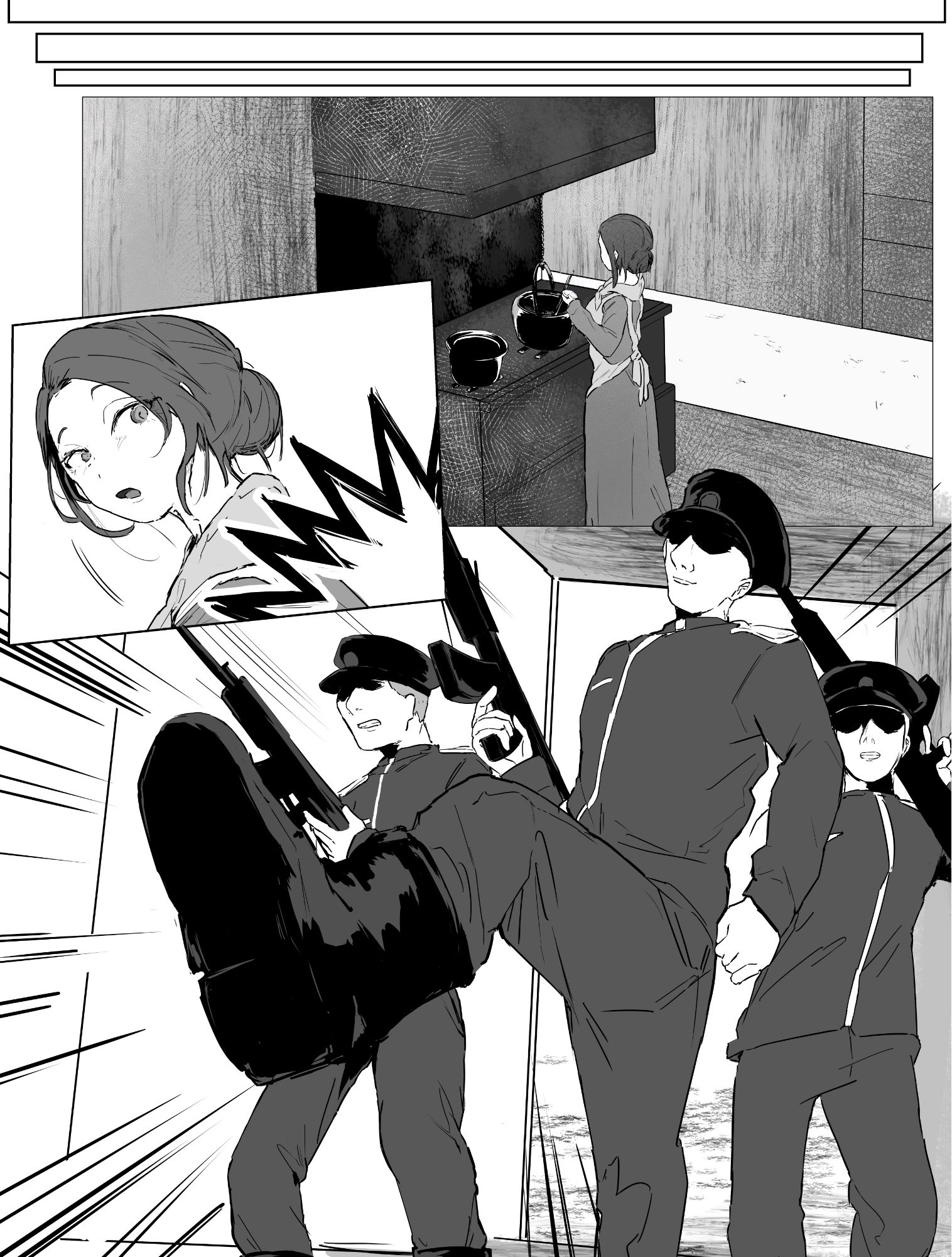 戦時下で妻と娘が略奪凌●レ●プされる話 サンプル画像 5