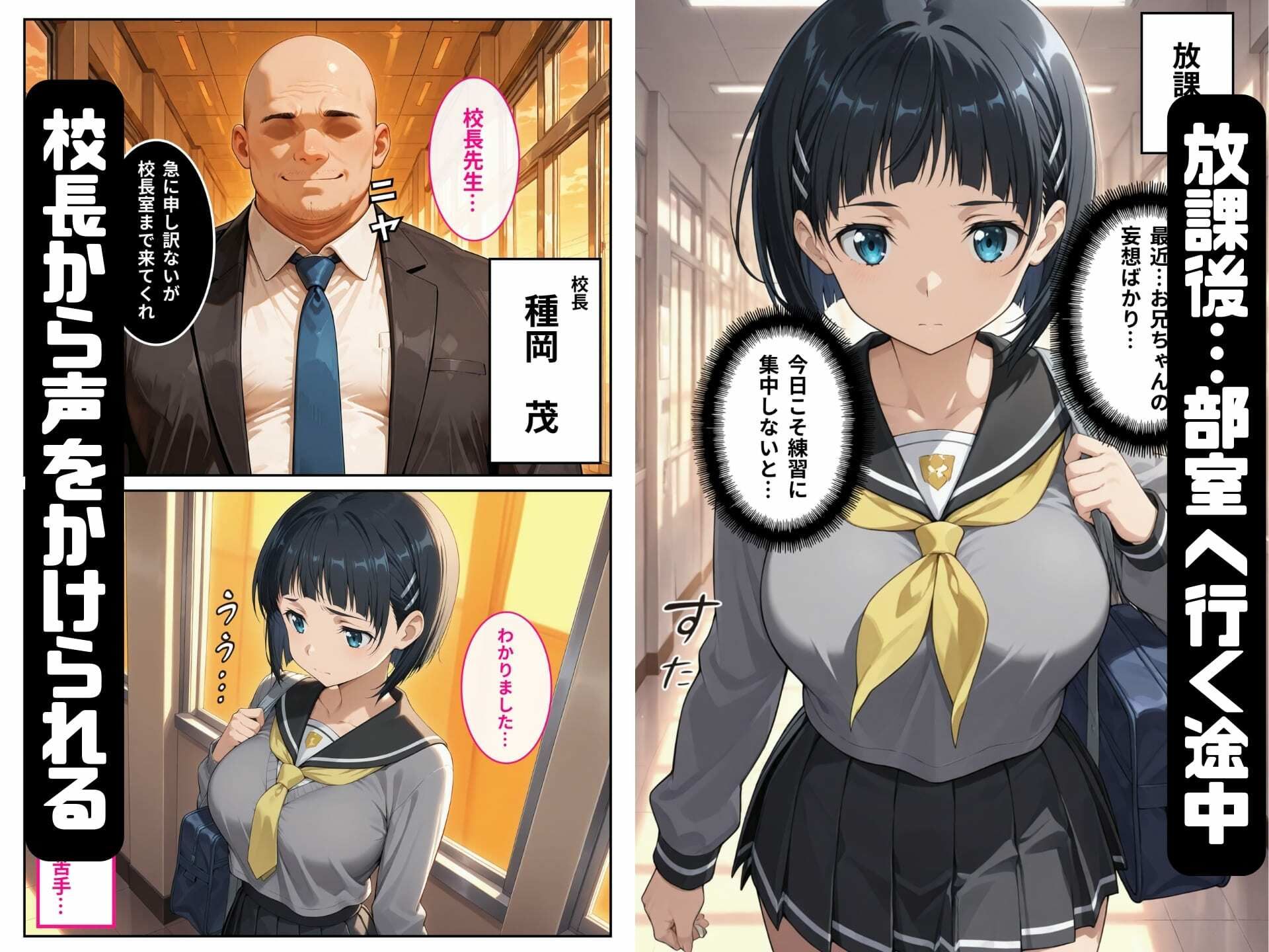 寝取られた直葉-校長のちんぽでメス堕ちする サンプル画像 4