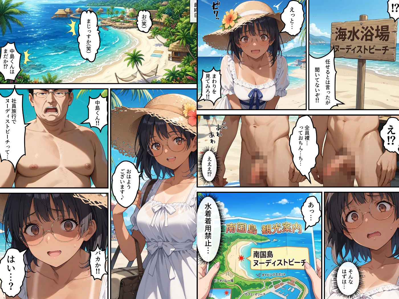 社員旅行でヌーディストビーチってバカなのか!?ー完璧新人ちゃんの失敗プラン! サンプル画像 6
