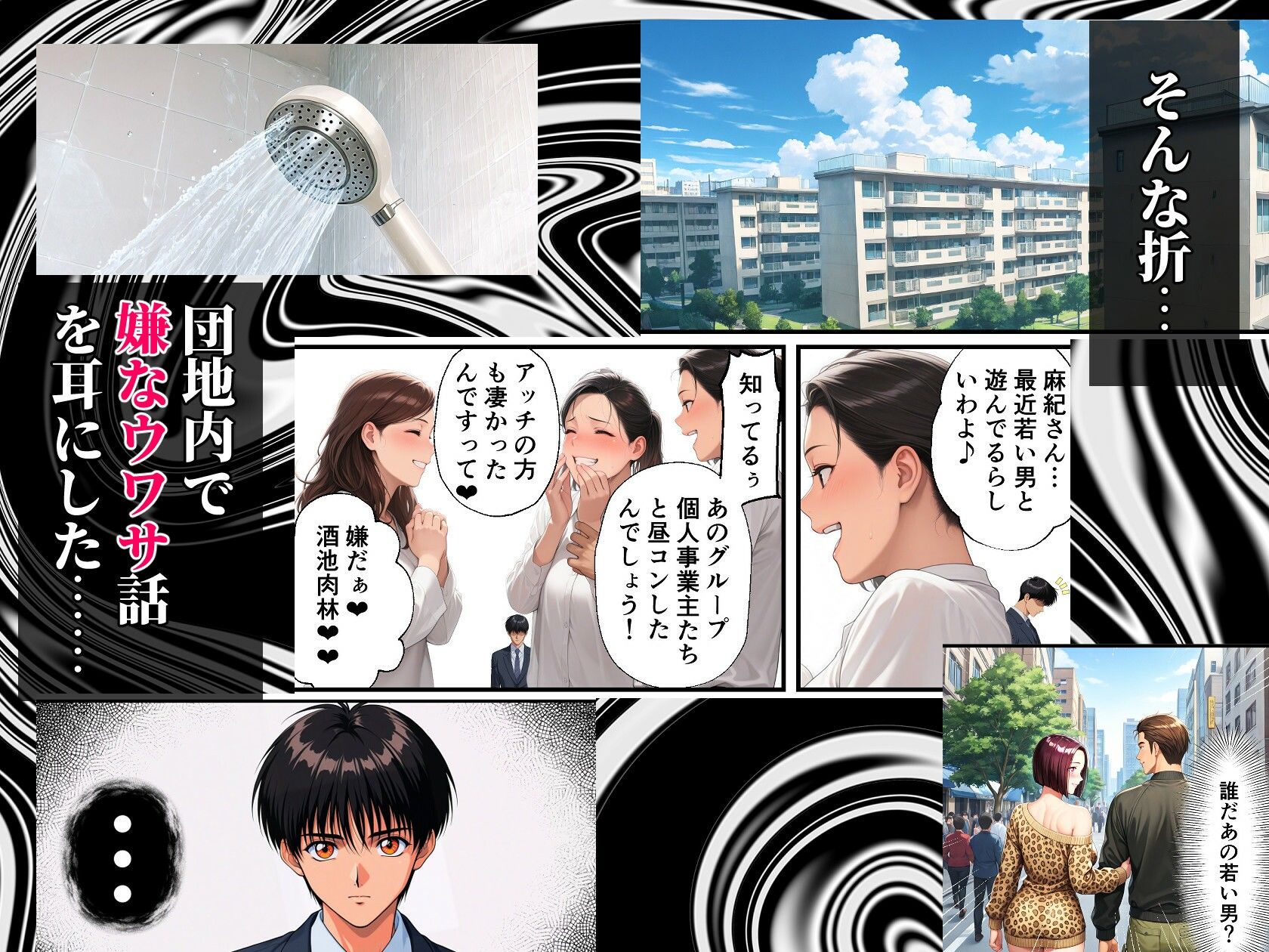 団地妻NTR〜清楚妻が早漏雑魚ちんこ(ダンナ)に欲求不満爆発? NN(生中だし)オフ会しちゃった話〜 サンプル画像 6
