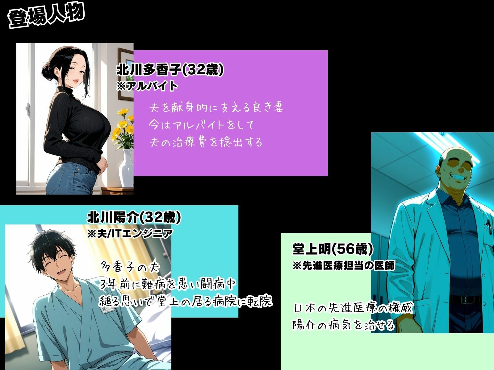 夫の為にできる事。先進医療の代償は熟れた人妻の汗ばんだ乳房｜ピンク堂書店 サンプル画像 2