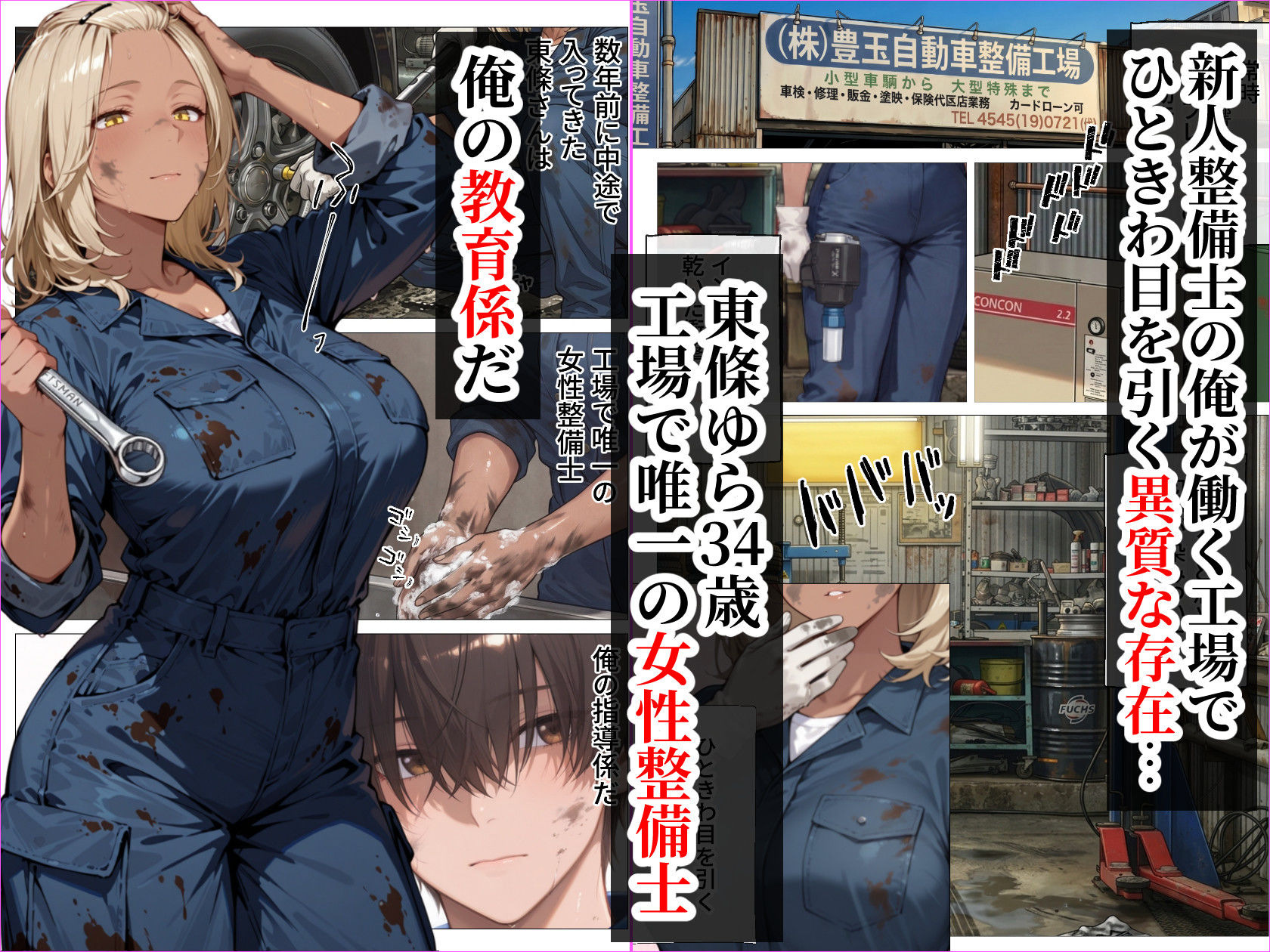 整備工場の爆乳ギャル先輩が実はエロ配信者だった話 〜新人整備士の俺だけが知る彼女の秘密〜｜人妻が薫る部屋 サンプル画像 2