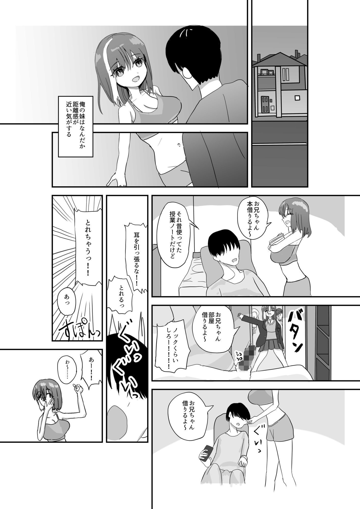 下着姿で抱きつかれて妹に中出し｜しんや快晴 サンプル画像 1