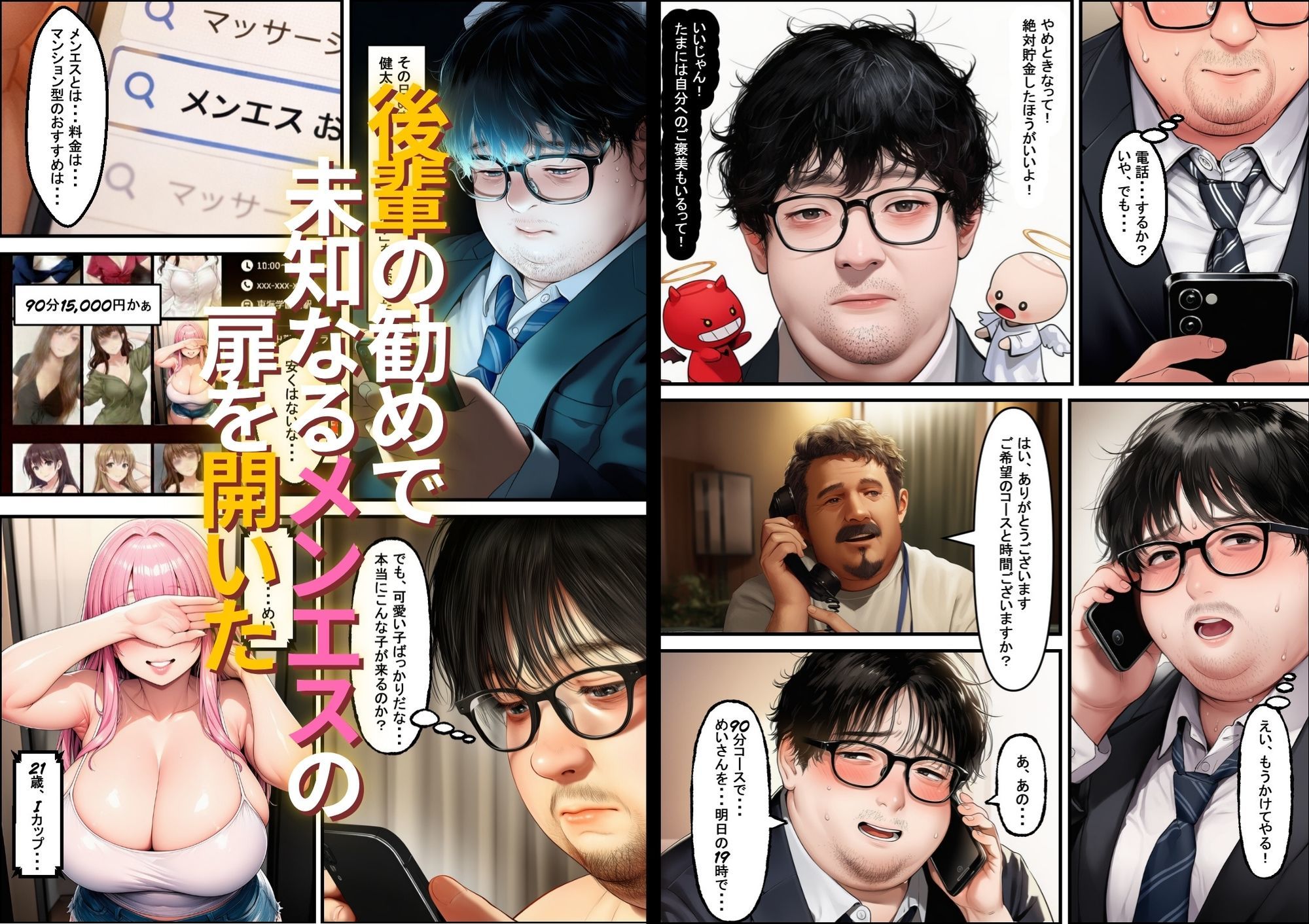 最底辺の俺がメンエスに沼って開花する話|ぶるーしゃとー サンプル画像 2