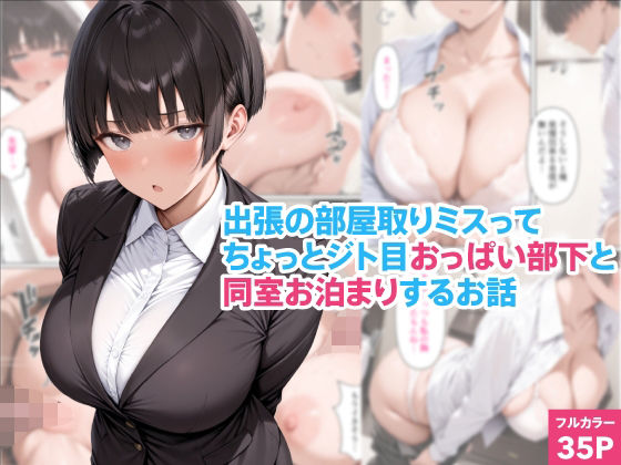 出張の部屋取りミスってちょっとジト目おっぱい部下と同室お泊まりするお話｜くろくろキャノン