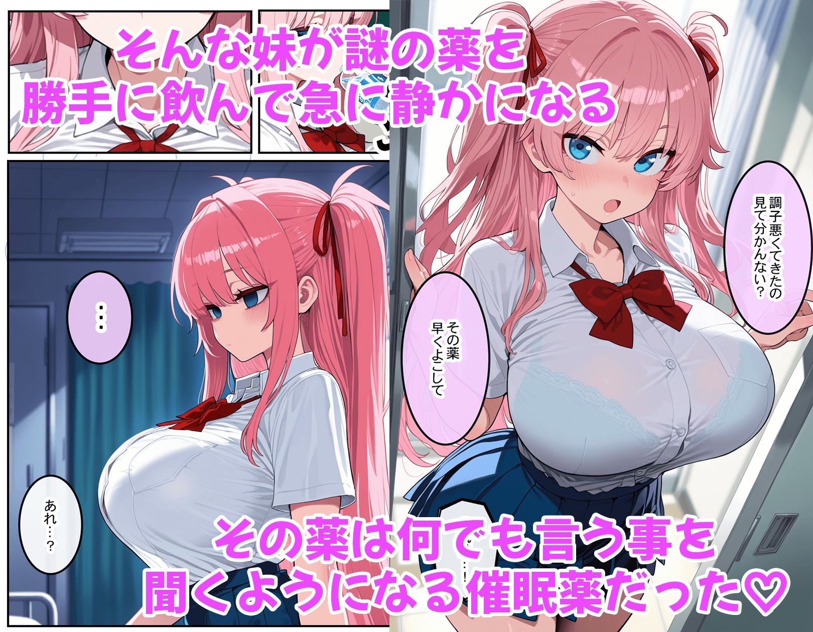 クソ生意気な妹を俺専用どすけべオナホにする催●薬【全ページセリフ付き】 サンプル画像 3