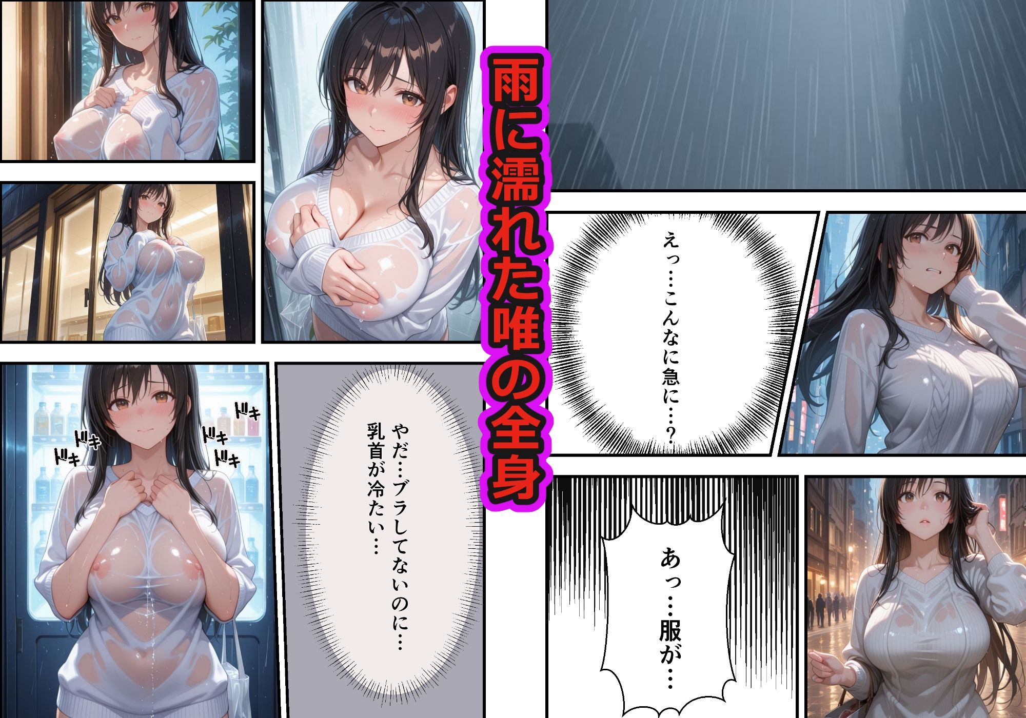 雨に濡れて透けたら…我慢の限界でした|にゃんこストリーム サンプル画像 2