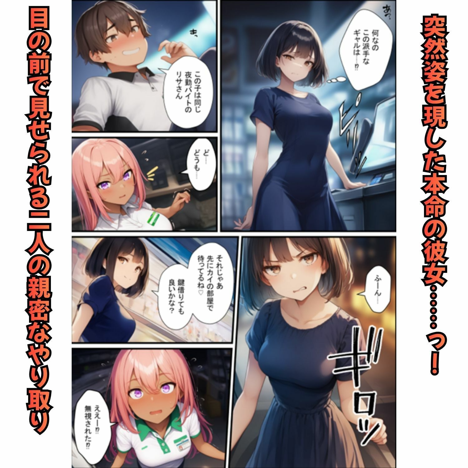 背徳の深夜コンビニ勤務  嫉妬したギャルが彼女持ちの僕を略奪したい！｜Velvet House サンプル画像 2