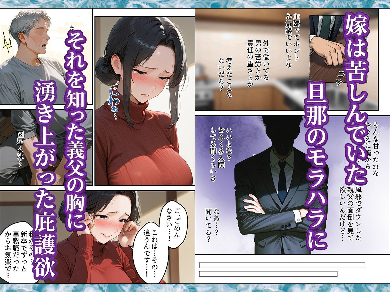 息子は知らない、義父のゆがんだ愛と執着・夫のモラハラに苦しむ清楚系巨乳妻の背徳 サンプル画像 4