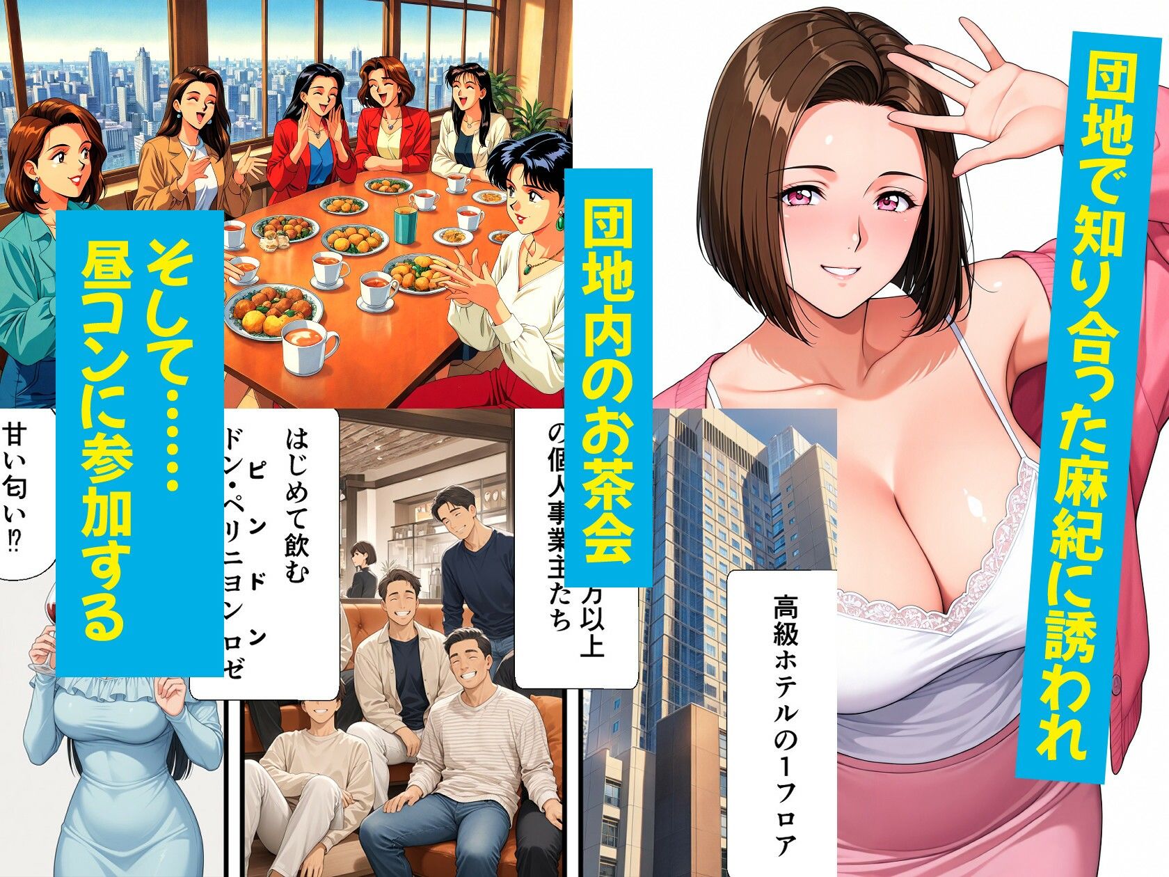 団地妻NTR2 -過程(Side B)-〜清楚妻が淫乱ビッチ妻に堕ちるまで〜 サンプル画像 4