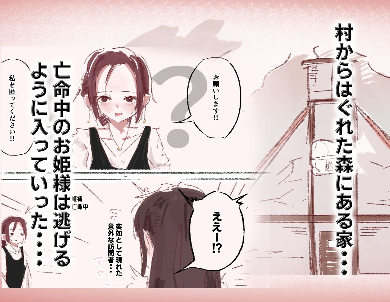 亡命お姫様はふたなりお姉さんのオナホ｜スパスタ サンプル画像 1