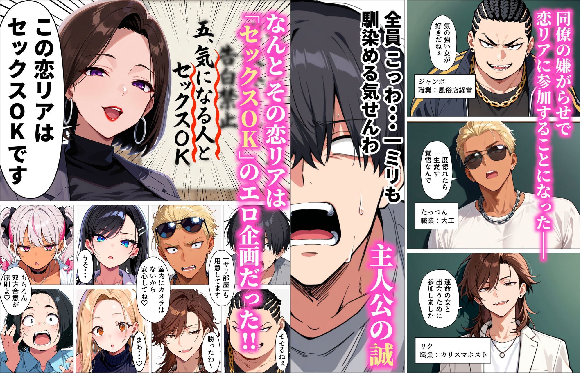 ギャル上等〜「セックスOK」の恋愛リアリティーショーで童貞が巨根無双する話〜｜okita サンプル画像 3