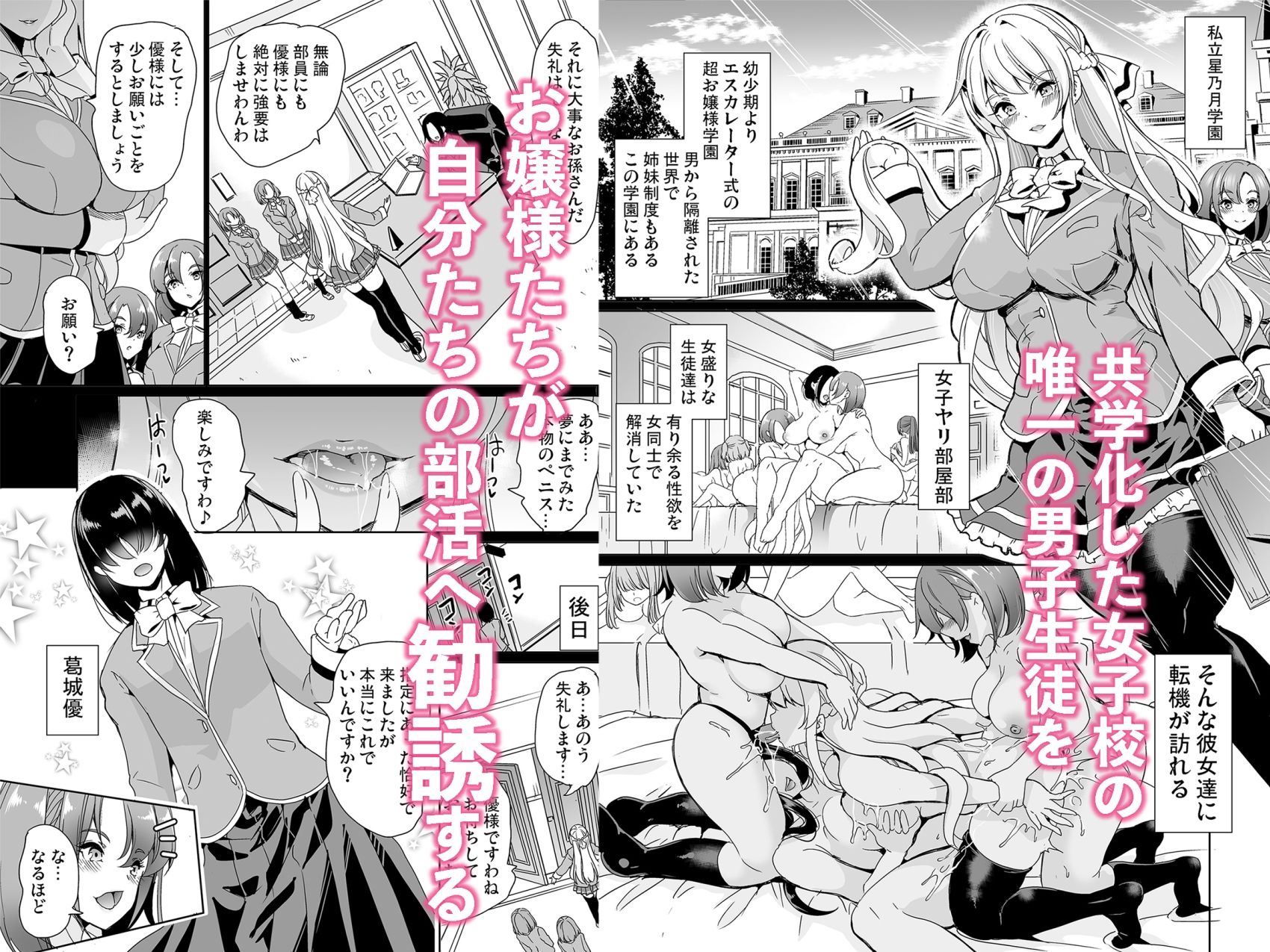 女子ヤリ部屋部の男根 〜痴女ハーレム〜 総集編｜鳳まひろ