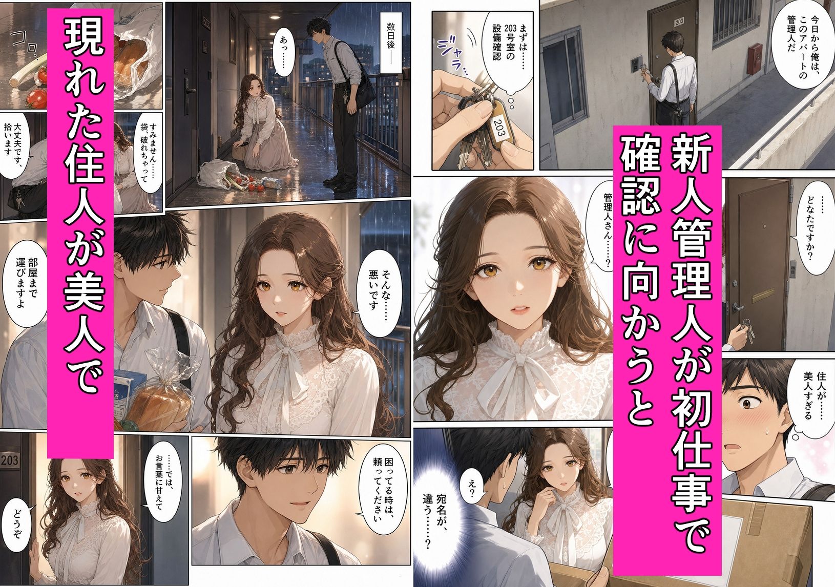 アパートの管理人になったら住人が美人だった件｜新天快 サンプル画像 1