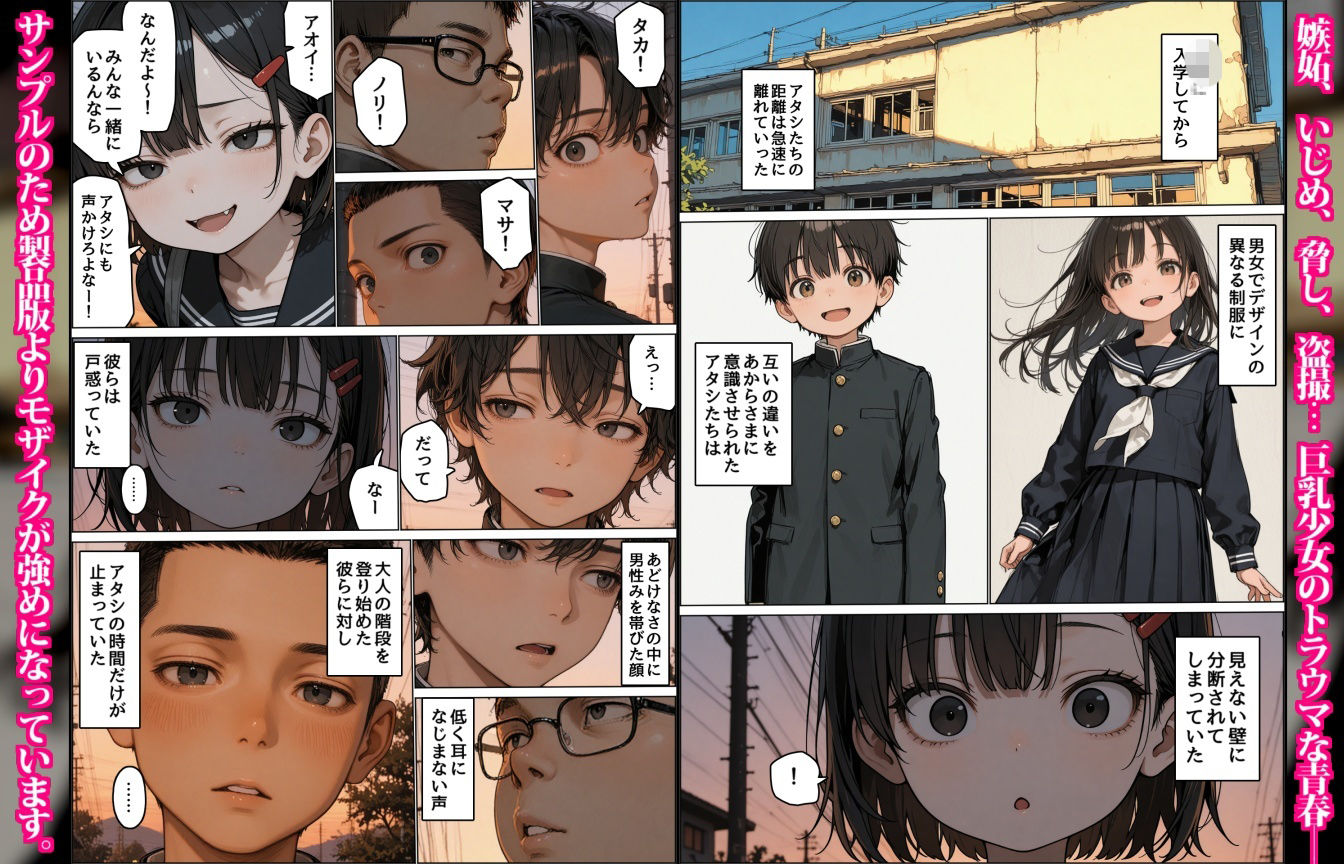 女嫌いのアオイちゃん〜男友達の裏切りで恐い人たちに輪される巨乳少女〜｜デロデロ サンプル画像 2