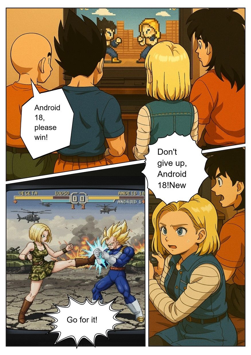 ［English］Android 18 is seduced by a Saiyan during a brief time alone with him while drinking. While Krillin is asleep， she continues to have sex with the Saiyan until morning...｜Veggie18Lewd サンプル画像 2