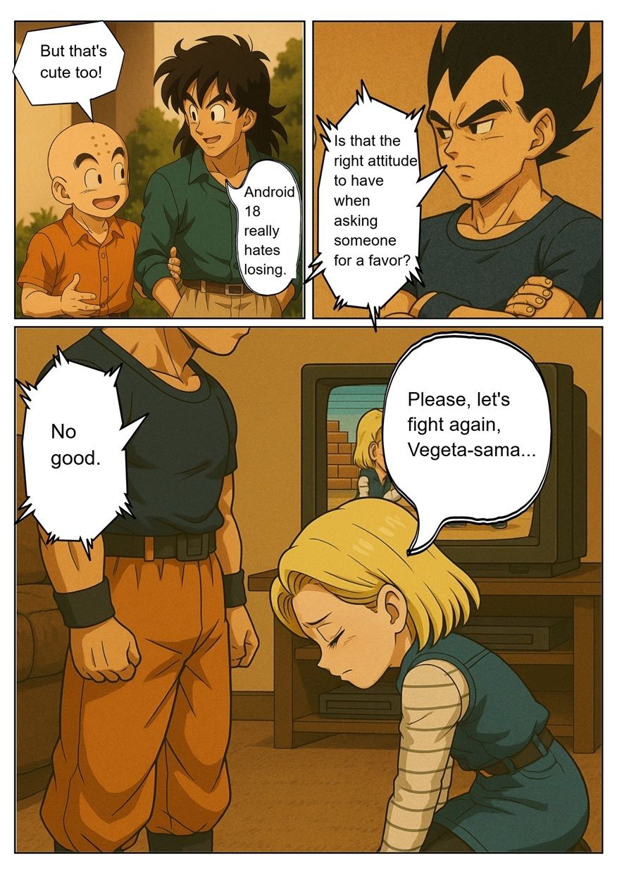 ［English］Android 18 is seduced by a Saiyan during a brief time alone with him while drinking. While Krillin is asleep， she continues to have sex with the Saiyan until morning...｜Veggie18Lewd サンプル画像 5