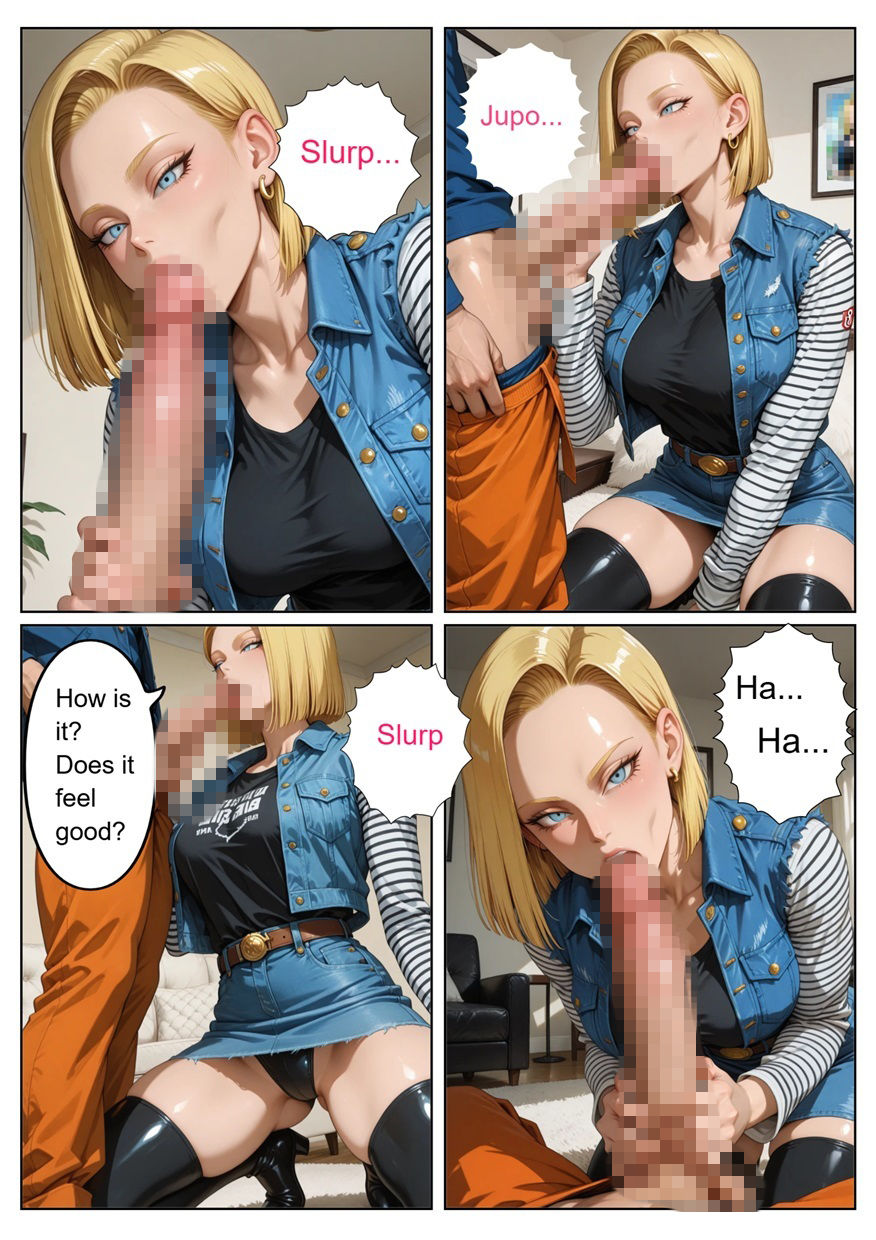 ［English］Android 18 is seduced by a Saiyan during a brief time alone with him while drinking. While Krillin is asleep， she continues to have sex with the Saiyan until morning...｜Veggie18Lewd サンプル画像 10