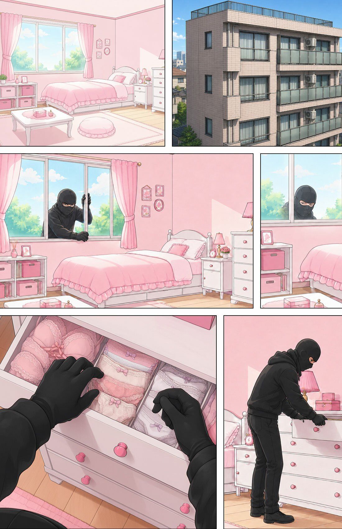 【漫画】下着泥棒の末路｜日替わりさん サンプル画像 4