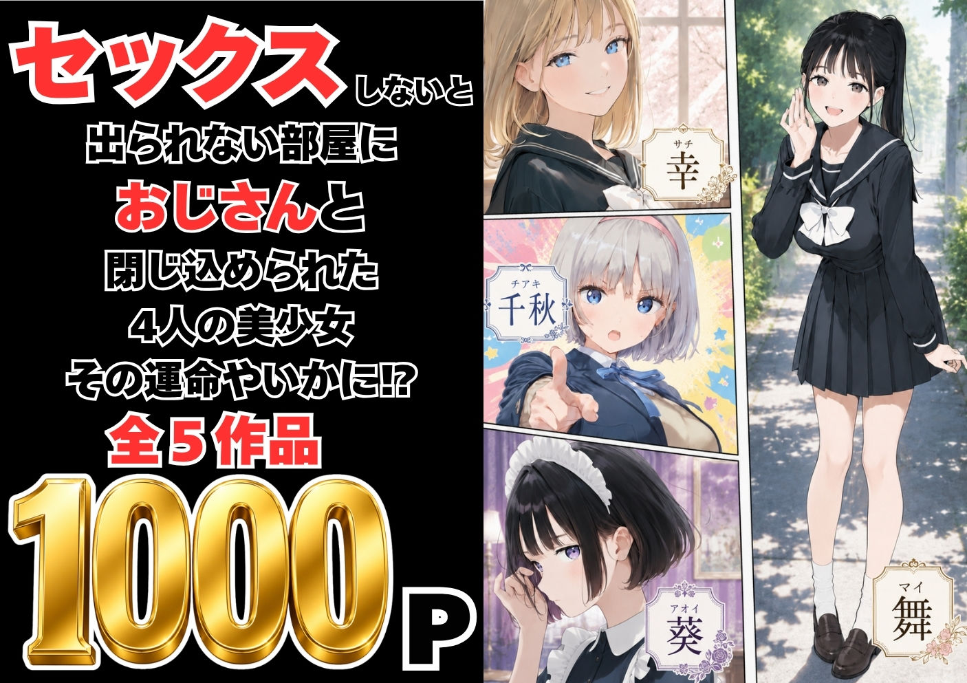 おじさんとセックスしないと出られない部屋全5作品｜竿役が種付けおじさんじゃないとヌケないんだが・・・