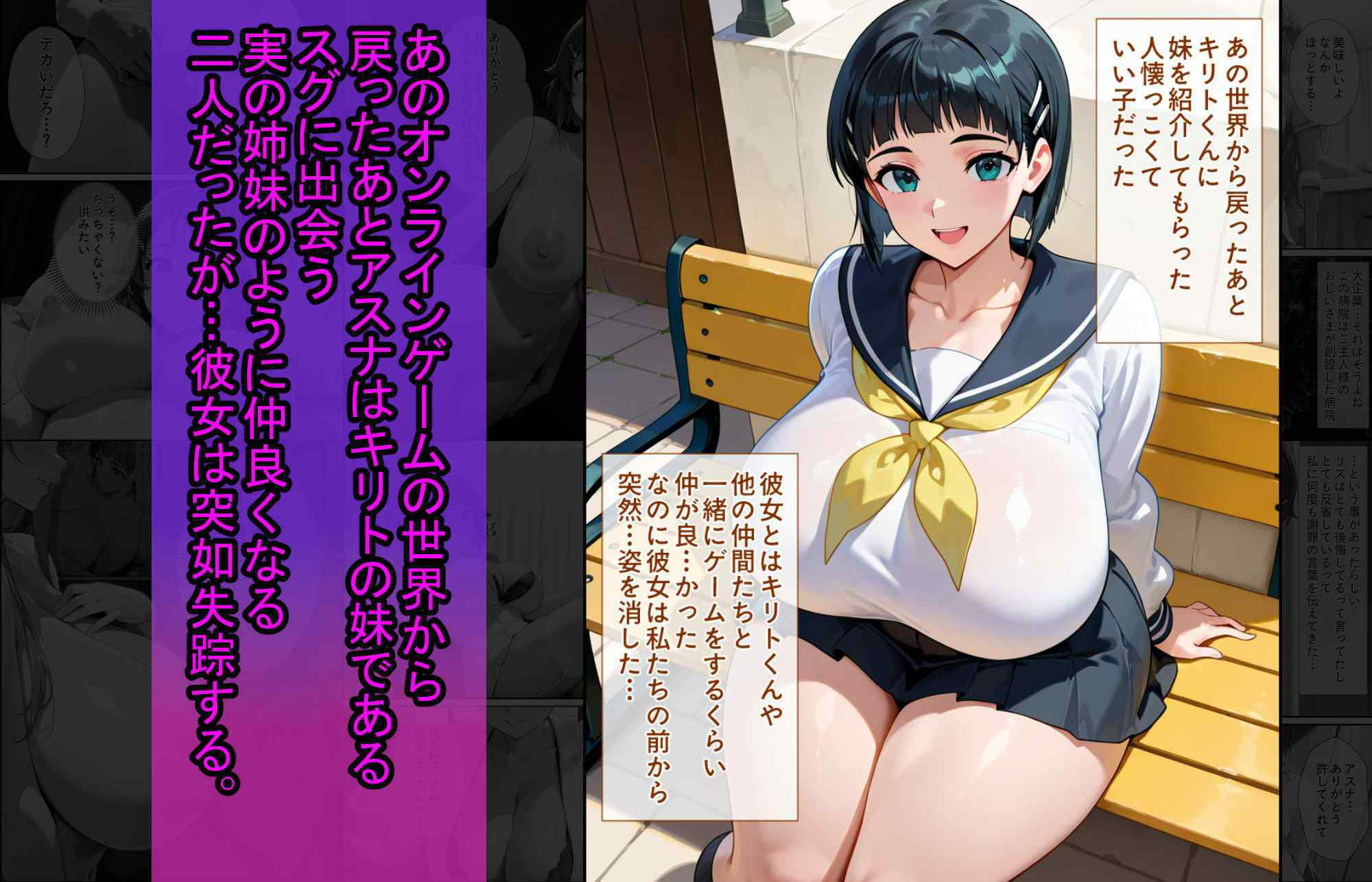 爆乳J●  アスナちゃんが巨根おじさんに寝取られる  話12｜蜜壺レストラン サンプル画像 3