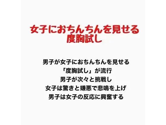 女子におちんちんを見せる度胸試し｜羞恥の星空 CFNM/CMNF