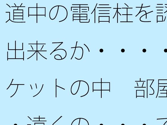 道中の電信柱を認識出来るか・・・・ポケットの中  部屋・・遠くの・・・で木箱の壁は｜サマールンルン