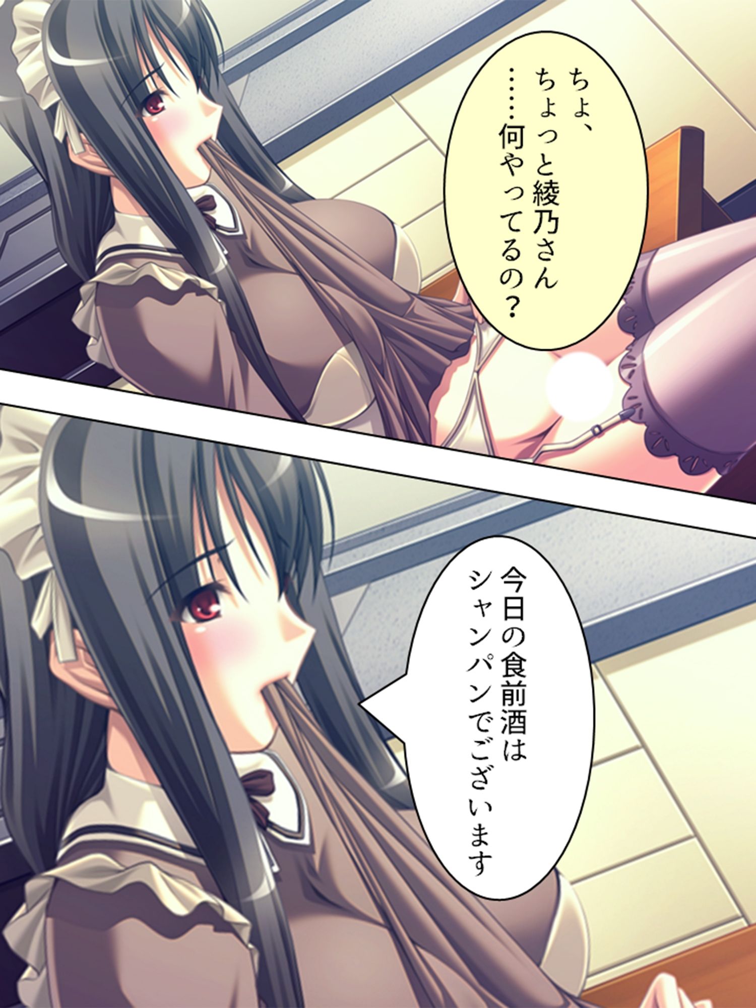 黒髪お姉さんメイドの桃色いちゃらぶご奉仕生活  ＜総集編＞｜アロマコミック サンプル画像 4