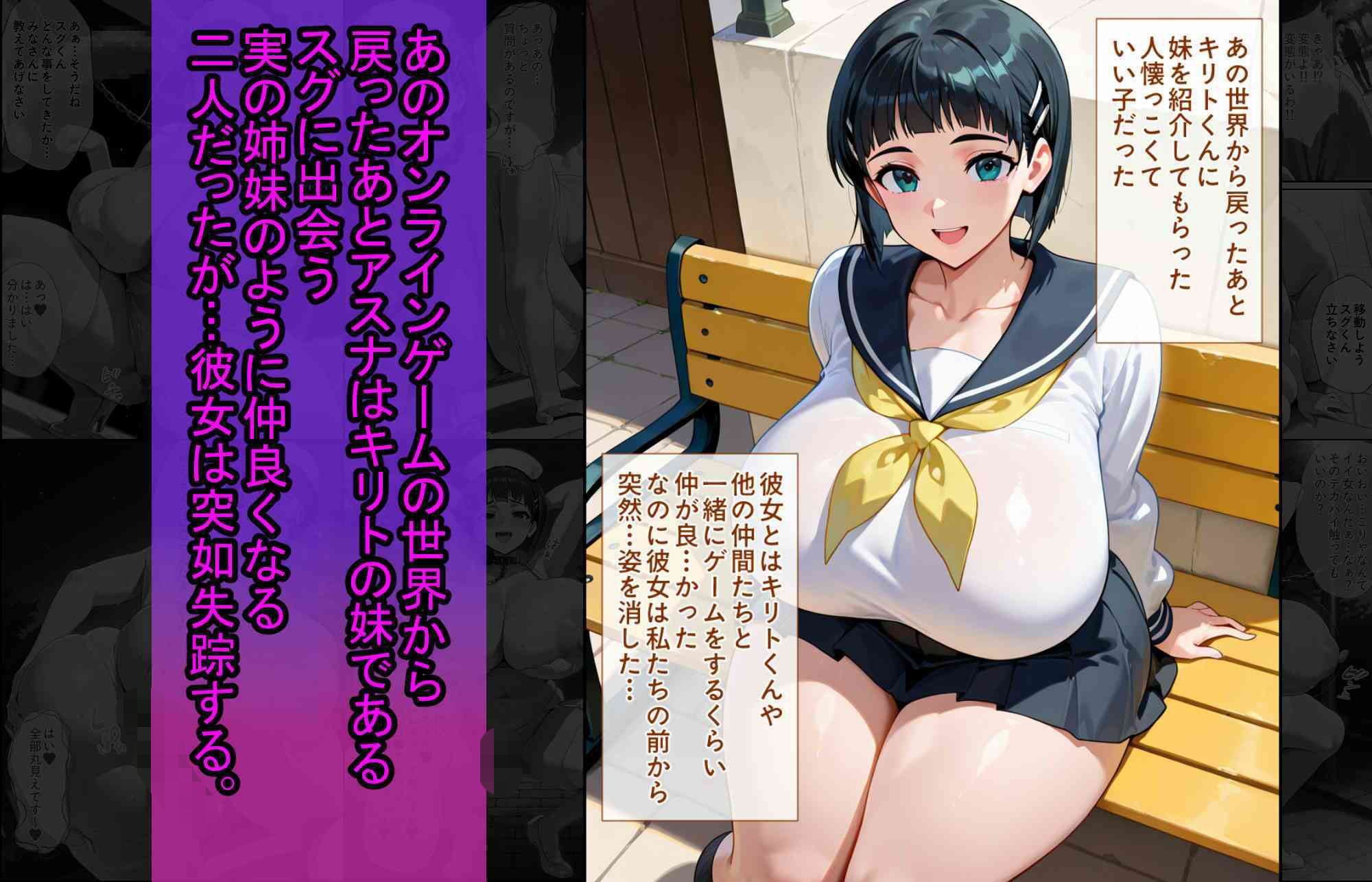 爆乳J●  アスナちゃんが巨根おじさんに寝取られる  話13｜蜜壺レストラン サンプル画像 3