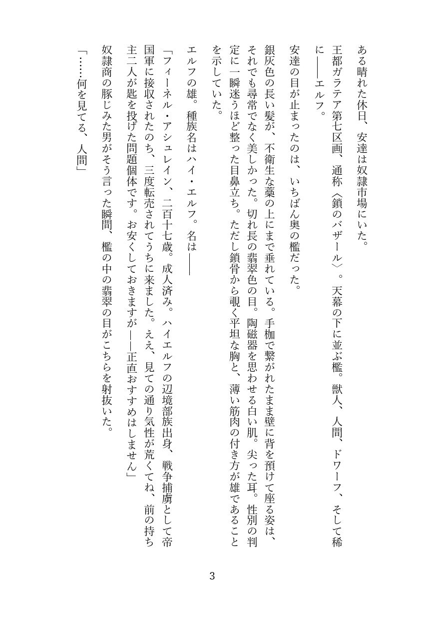 高慢なハイエルフを奴●調教してメス堕ちさせる話｜境界熱 サンプル画像 2