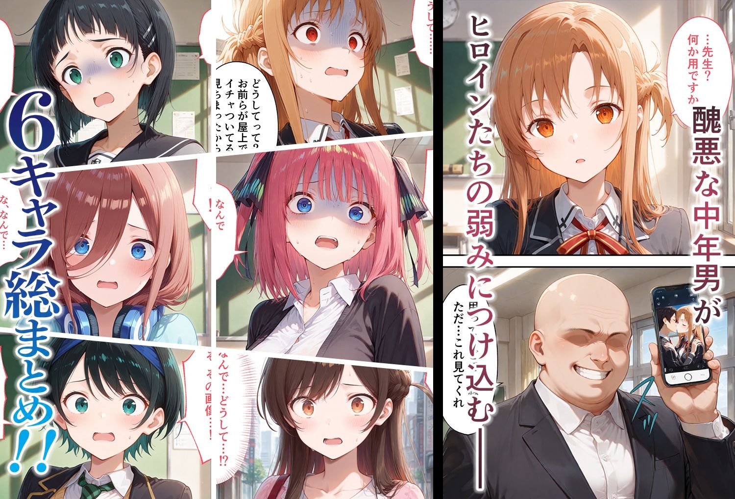 弱みを握られた俺の彼女が寝取られ堕ちるまで 総集編｜ぶるーと